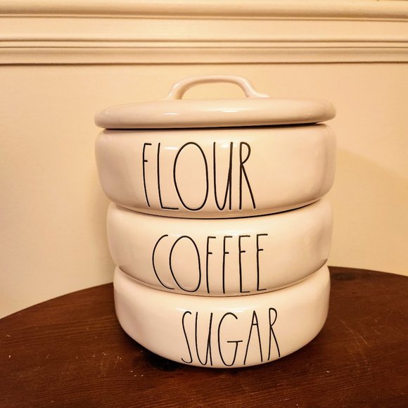 Rae Dunn Kitchen Rae Dunn Stackable Canister Set Lidcoffee Flour